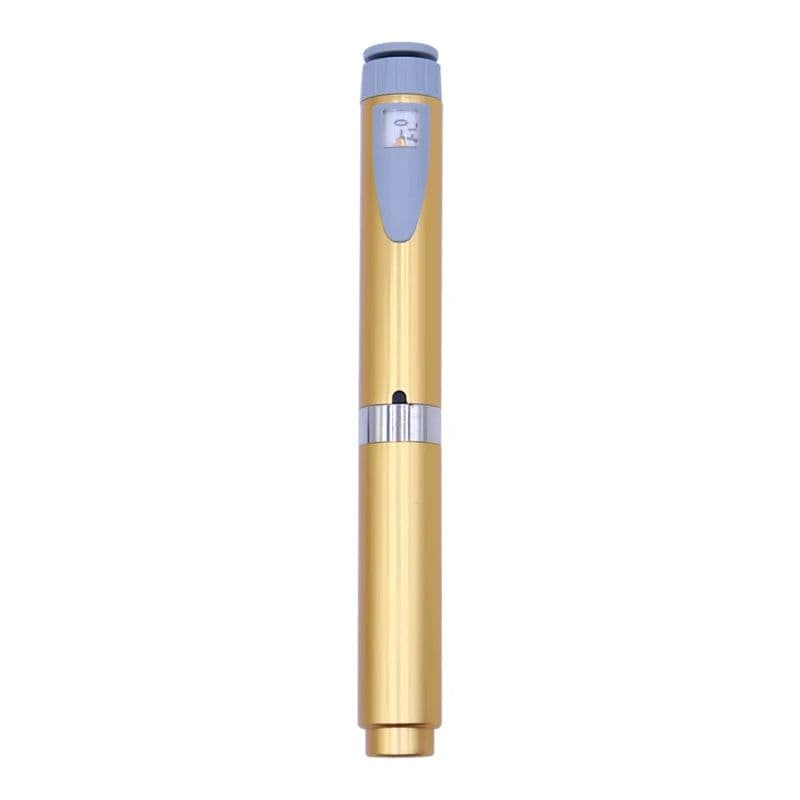 image-Metal Reusable V2 0-60IU Injection Pen with Pen case Adjustable 3ml Cartridge Injector Pen