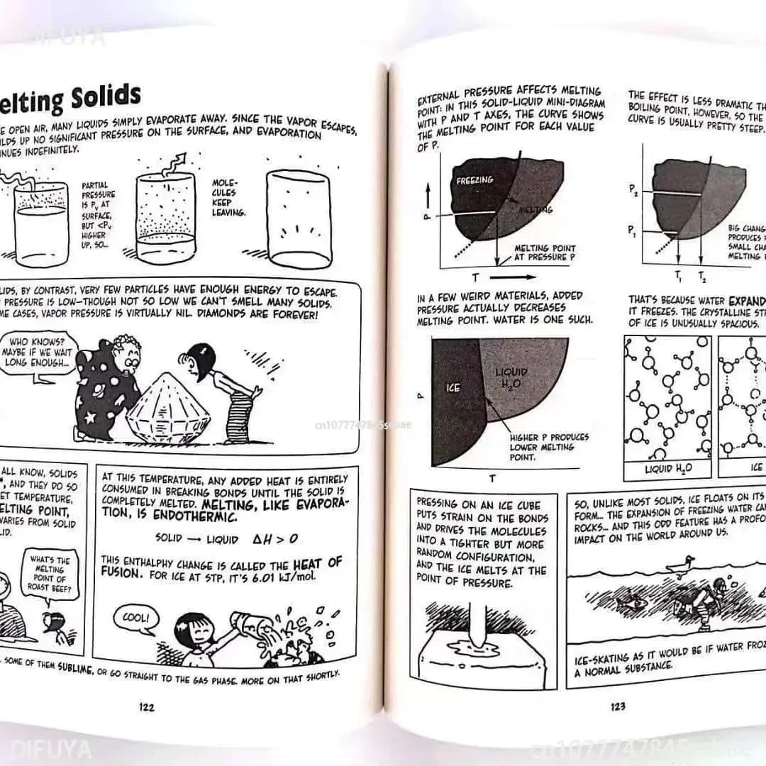 image-8 Books The Cartoon Guide to Statistics/Chemistry Funny Science Comics English Story Book Help Child Be Reader Early Education