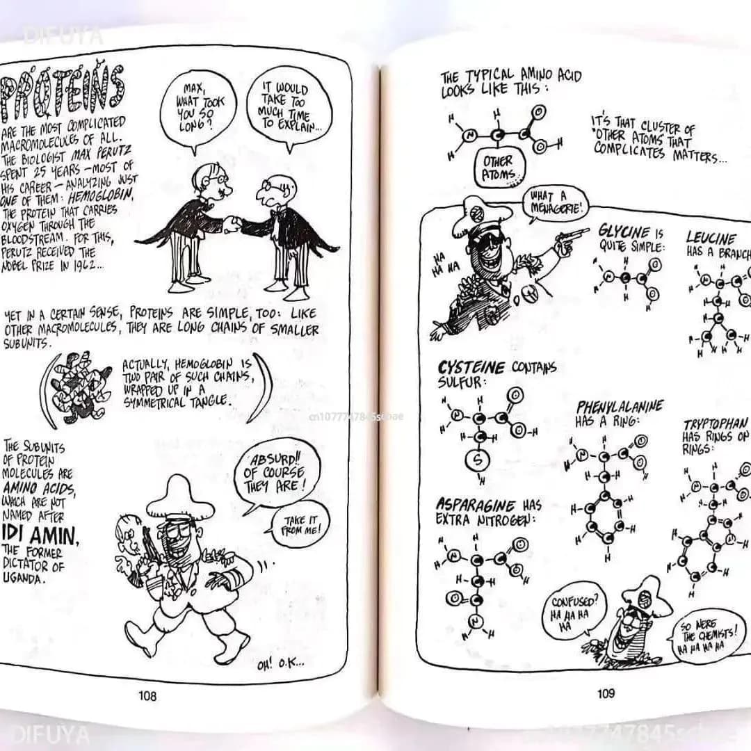 image-8 Books The Cartoon Guide to Statistics/Chemistry Funny Science Comics English Story Book Help Child Be Reader Early Education