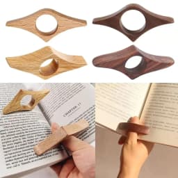 image-Hot Wooden Thumb Bookmark One Hand Reading Thumb Book Support Book Page Holder For Office Book Lovers Fast DIY Reading Aid Tools