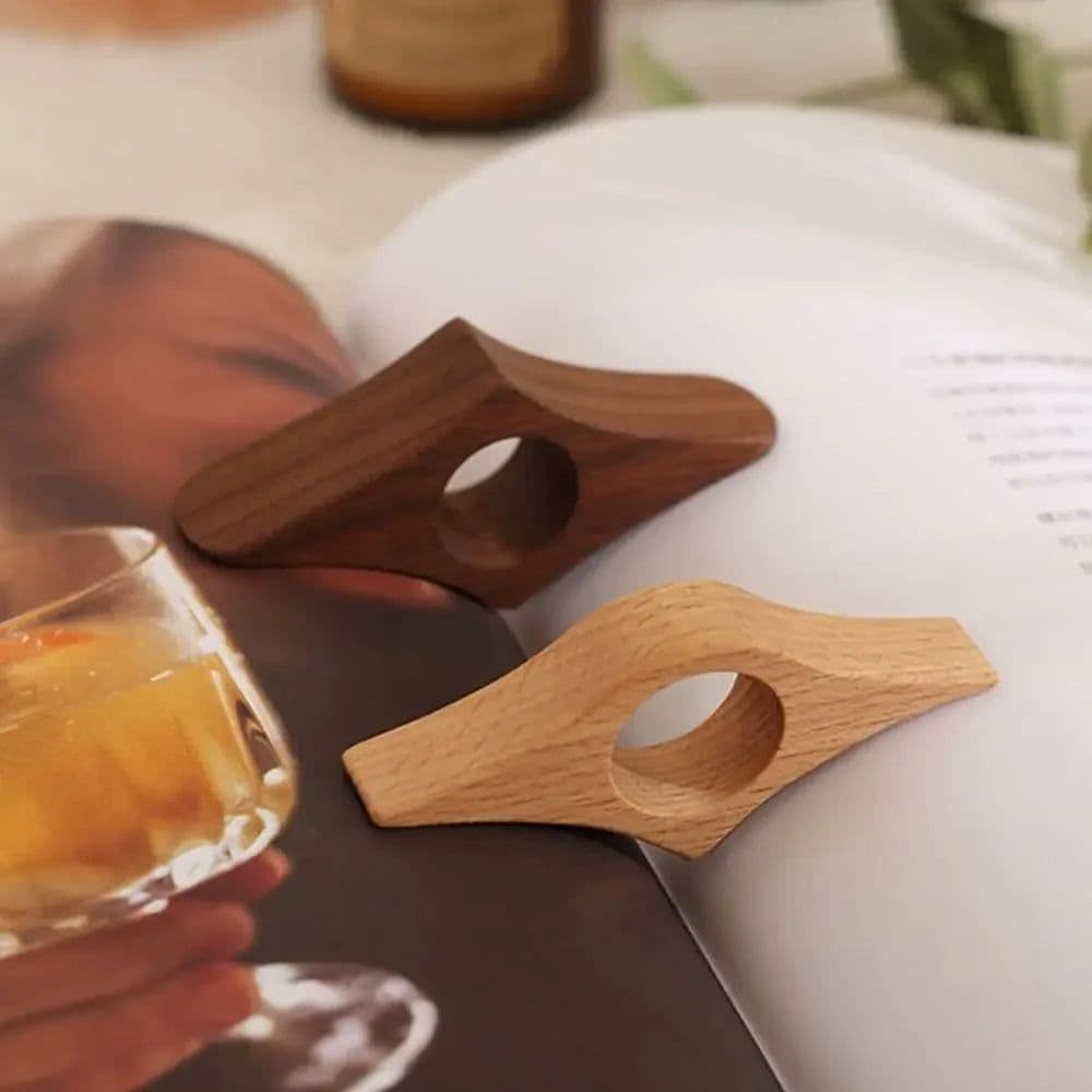 image-Hot Wooden Thumb Bookmark One Hand Reading Thumb Book Support Book Page Holder For Office Book Lovers Fast DIY Reading Aid Tools