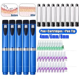 image-Magic Pen Injection Pen Kit 3ml Empty Cartridges Cassette Bottle 4/6/8mm Pen Tip Sterile Individual Packaging for Lilly Insulin