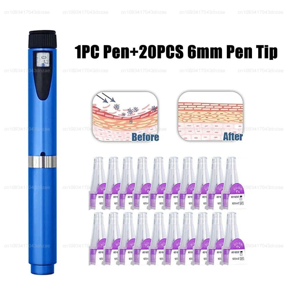 image-Magic Pen Injection Pen Kit 3ml Empty Cartridges Cassette Bottle 4/6/8mm Pen Tip Sterile Individual Packaging for Lilly Insulin