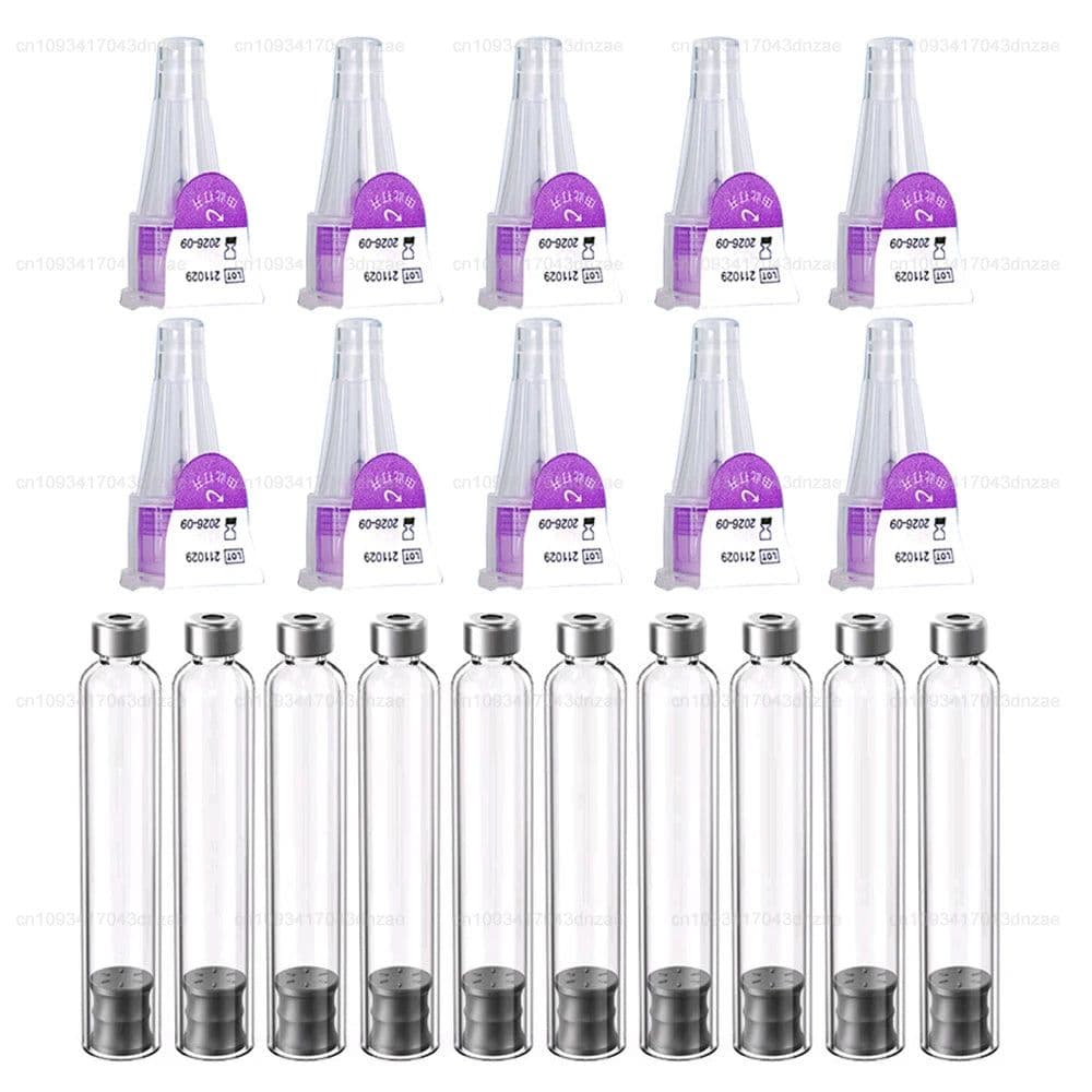 image-Magic Pen Injection Pen Kit 3ml Empty Cartridges Cassette Bottle 4/6/8mm Pen Tip Sterile Individual Packaging for Lilly Insulin