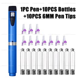 image-Magic Pen Injection Pen Kit 3ml Empty Cartridges Cassette Bottle 4/6/8mm Pen Tip Sterile Individual Packaging for Lilly Insulin
