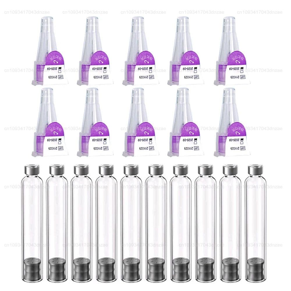 image-Magic Pen Injection Pen Kit 3ml Empty Cartridges Cassette Bottle 4/6/8mm Pen Tip Sterile Individual Packaging for Lilly Insulin