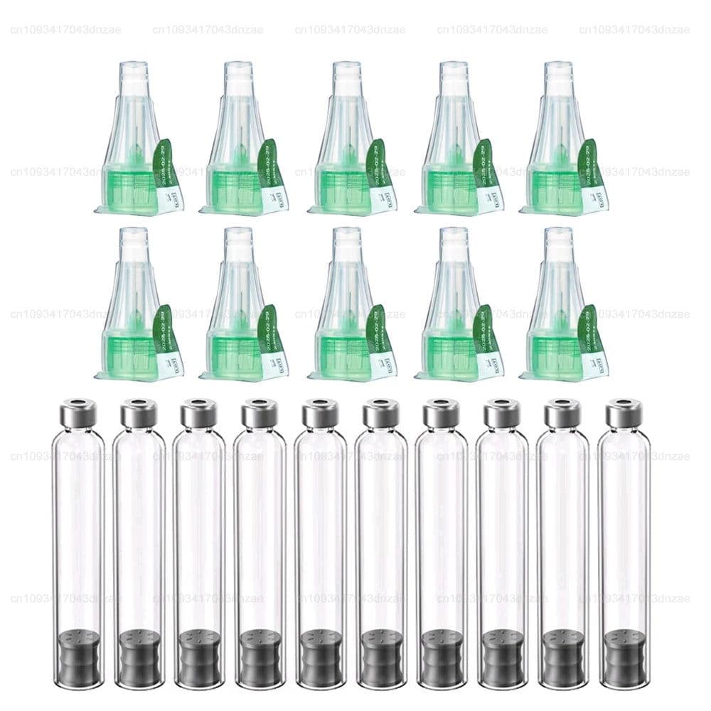 image-Magic Pen Injection Pen Kit 3ml Empty Cartridges Cassette Bottle 4/6/8mm Pen Tip Sterile Individual Packaging for Lilly Insulin