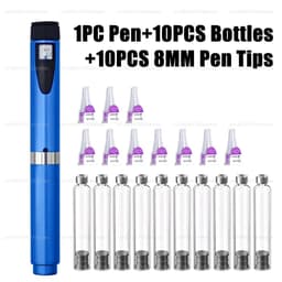 image-Magic Pen Injection Pen Kit 3ml Empty Cartridges Cassette Bottle 4/6/8mm Pen Tip Sterile Individual Packaging for Lilly Insulin