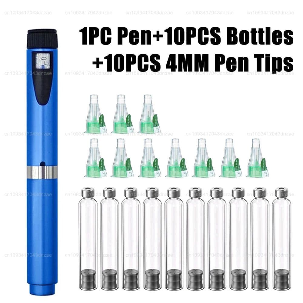 image-Magic Pen Injection Pen Kit 3ml Empty Cartridges Cassette Bottle 4/6/8mm Pen Tip Sterile Individual Packaging for Lilly Insulin