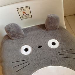 image-Wholesale cartoon seat cushion My Neighbor Totoro plush toilet seat three-piece toilet seat special offer toilet seat