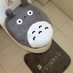 image-Wholesale cartoon seat cushion My Neighbor Totoro plush toilet seat three-piece toilet seat special offer toilet seat
