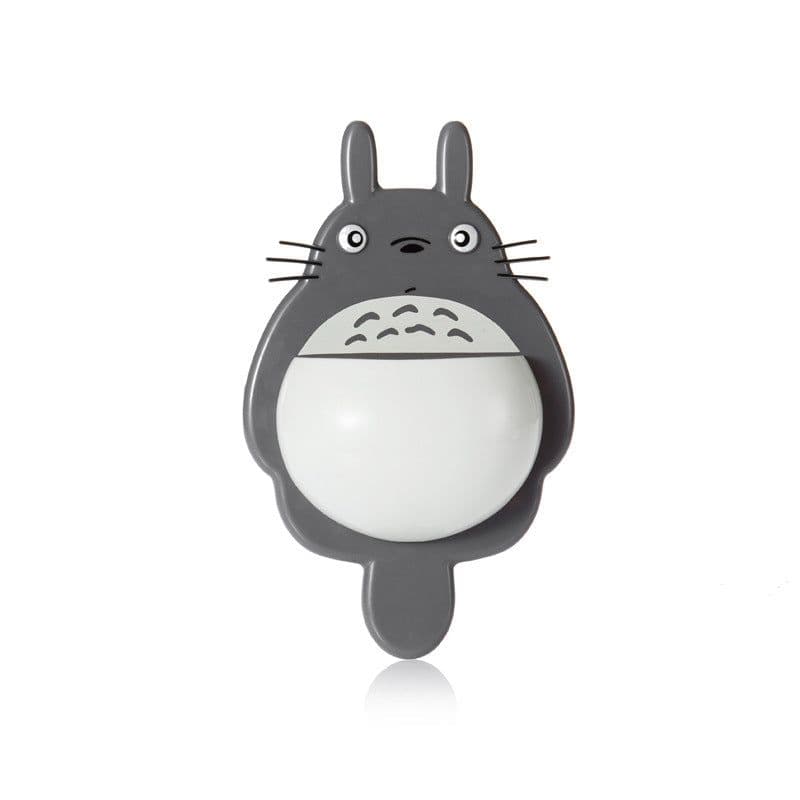 image-Cartoon cute My Neighbor Totoro Powerful Three Suction Cup Multifunctional Bathroom Toothpaste Toothbrush Facial Cleanser Storage Rack Factory Direct Sales