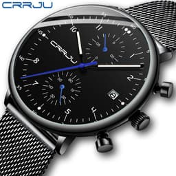 image-CRRJU/Kajun 2278 new men's sports watch fashion multifunctional six-pin mesh belt business watch