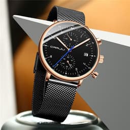 image-CRRJU/Kajun 2278 new men's sports watch fashion multifunctional six-pin mesh belt business watch