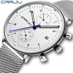 image-CRRJU/Kajun 2278 new men's sports watch fashion multifunctional six-pin mesh belt business watch