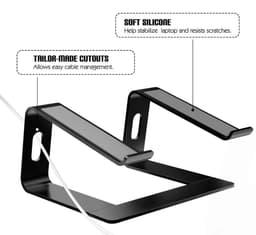 image-Laptop bracket support aluminum alloy desktop computer increase rack portable notebook cooling rack storage base