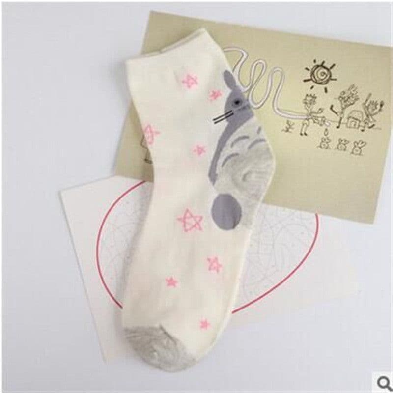 image-Zhuji socks are self-produced and sold in spring and summer, new printed cartoon character women's socks, cotton in tube cute socks
