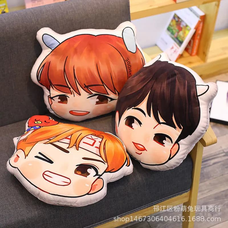 image-Cartoon anime double-sided printing pillow plush toy girl doll doll sofa cushion boy’s day gift
