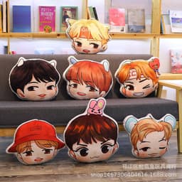 image-Cartoon anime double-sided printing pillow plush toy girl doll doll sofa cushion boy’s day gift