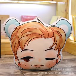 image-Cartoon anime double-sided printing pillow plush toy girl doll doll sofa cushion boy’s day gift