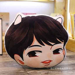 image-Cartoon anime double-sided printing pillow plush toy girl doll doll sofa cushion boy’s day gift