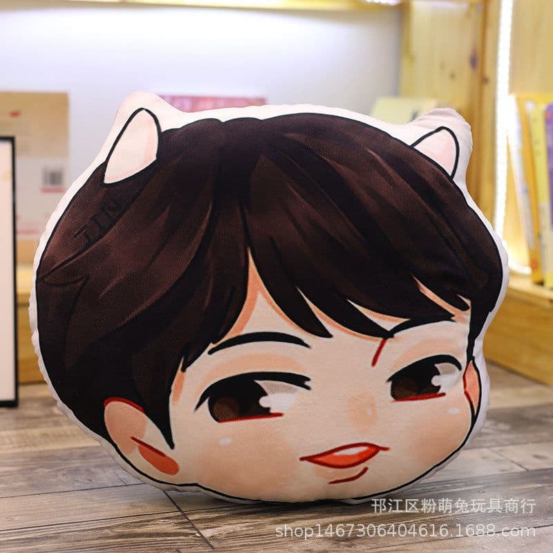 image-Cartoon anime double-sided printing pillow plush toy girl doll doll sofa cushion boy’s day gift
