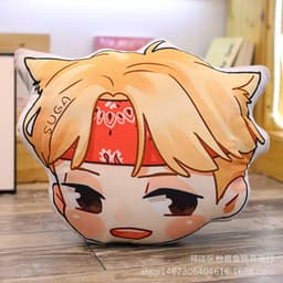 image-Cartoon anime double-sided printing pillow plush toy girl doll doll sofa cushion boy’s day gift