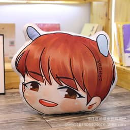 image-Cartoon anime double-sided printing pillow plush toy girl doll doll sofa cushion boy’s day gift