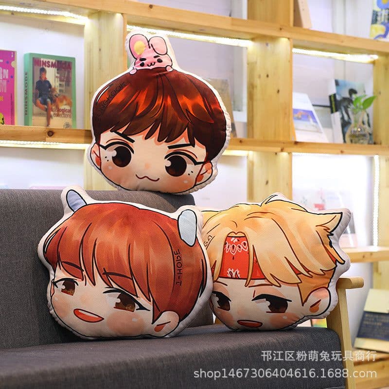 image-Cartoon anime double-sided printing pillow plush toy girl doll doll sofa cushion boy’s day gift