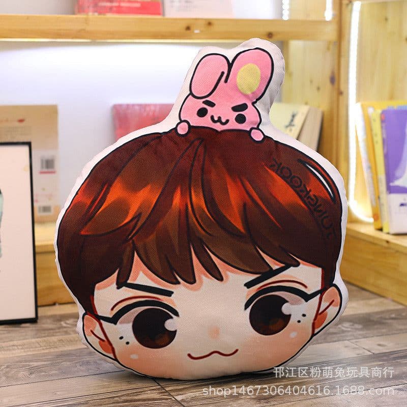 image-Cartoon anime double-sided printing pillow plush toy girl doll doll sofa cushion boy’s day gift