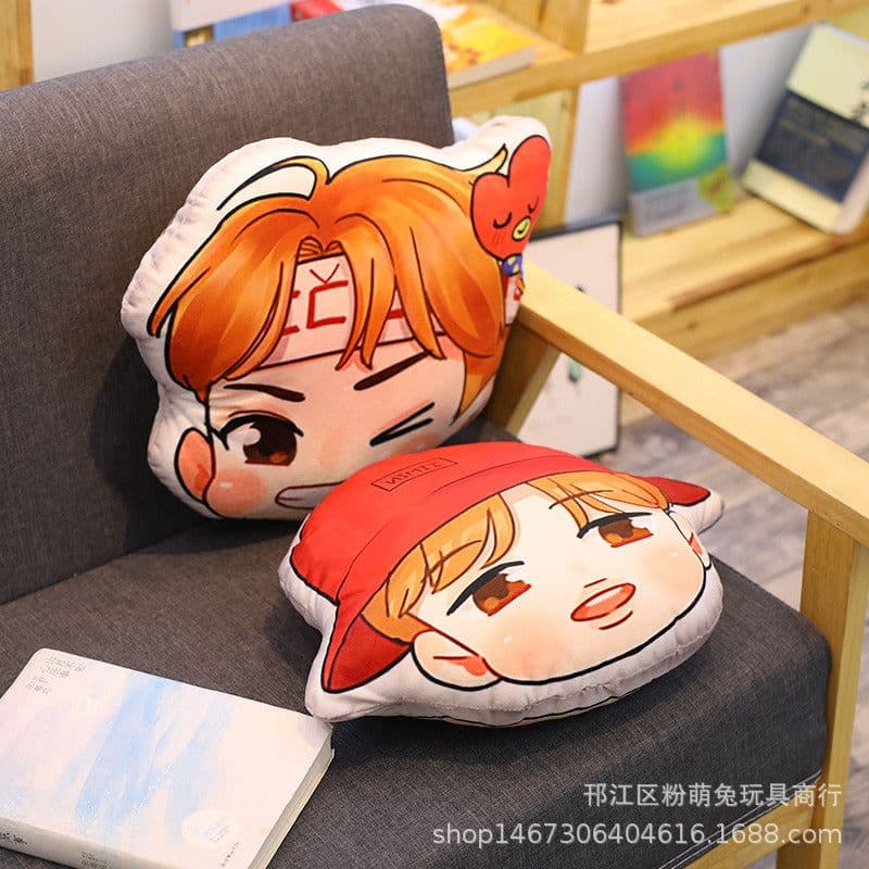 image-Cartoon anime double-sided printing pillow plush toy girl doll doll sofa cushion boy’s day gift