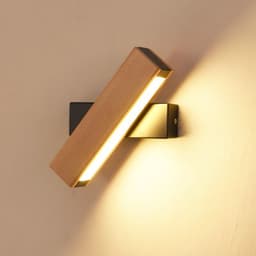 image-Nordic bedroom bedside lamp solid wood wall hanging lamp modern minimalist wall lamp creative rotating indoor LED wall lamp