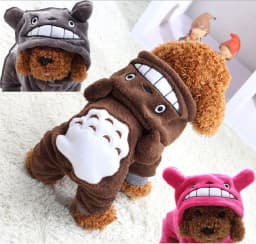 image-Cat Transformation Suit Teddy Small Dog Costume Warm Dog Clothes Pet Clothes Autumn and Winter Models Four-legged Hooded