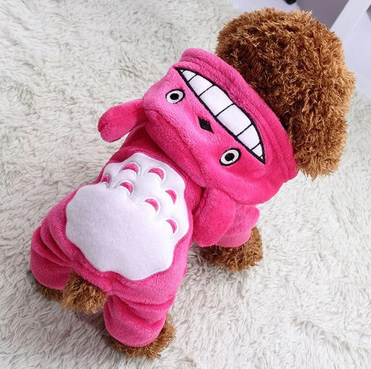 image-Cat Transformation Suit Teddy Small Dog Costume Warm Dog Clothes Pet Clothes Autumn and Winter Models Four-legged Hooded