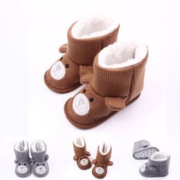 image-Foreign trade wholesale new styles for autumn and winter, bear knitting and cashmere baby shoes, toddler shoes, baby shoes and boots 1734