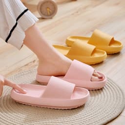 image-New products wholesale spot foot feces slippers female summer indoor home bathroom bath couple thick-soled sandals male