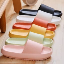 image-New products wholesale spot foot feces slippers female summer indoor home bathroom bath couple thick-soled sandals male