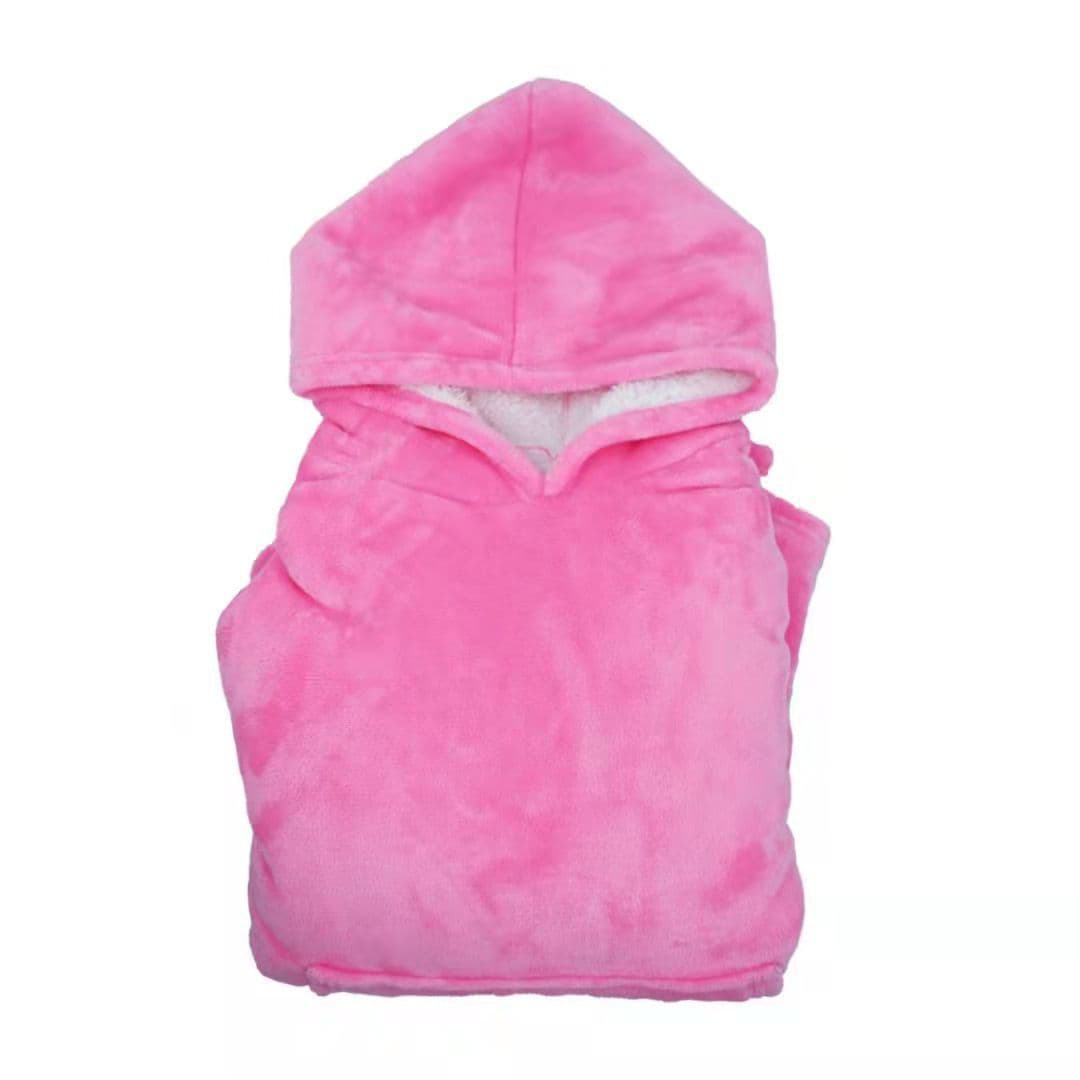 image-Cross-border winter thickened nightgown lazy wear hedging fleece hooded TV blanket cold-proof clothes couple lazy pajamas