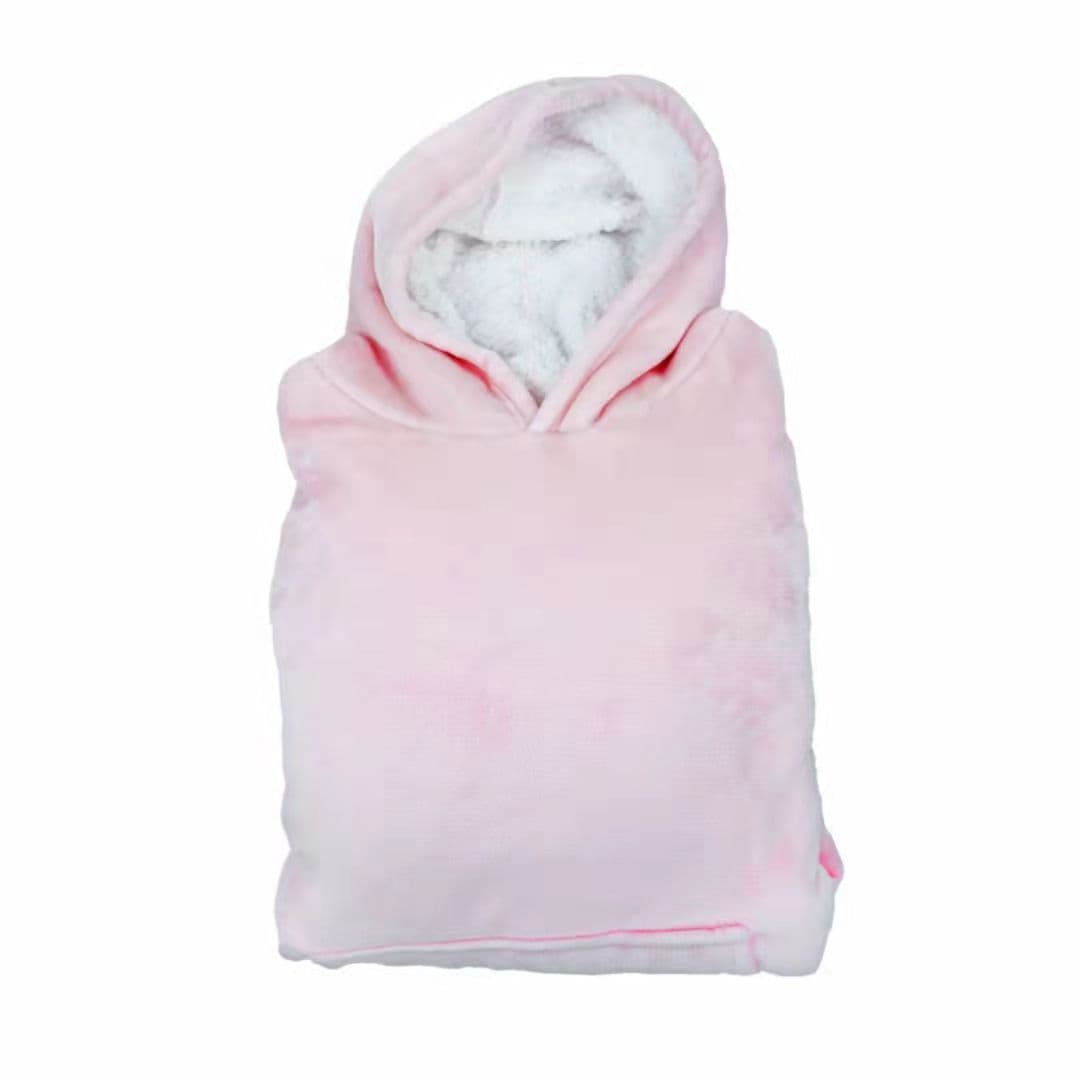 image-Cross-border winter thickened nightgown lazy wear hedging fleece hooded TV blanket cold-proof clothes couple lazy pajamas