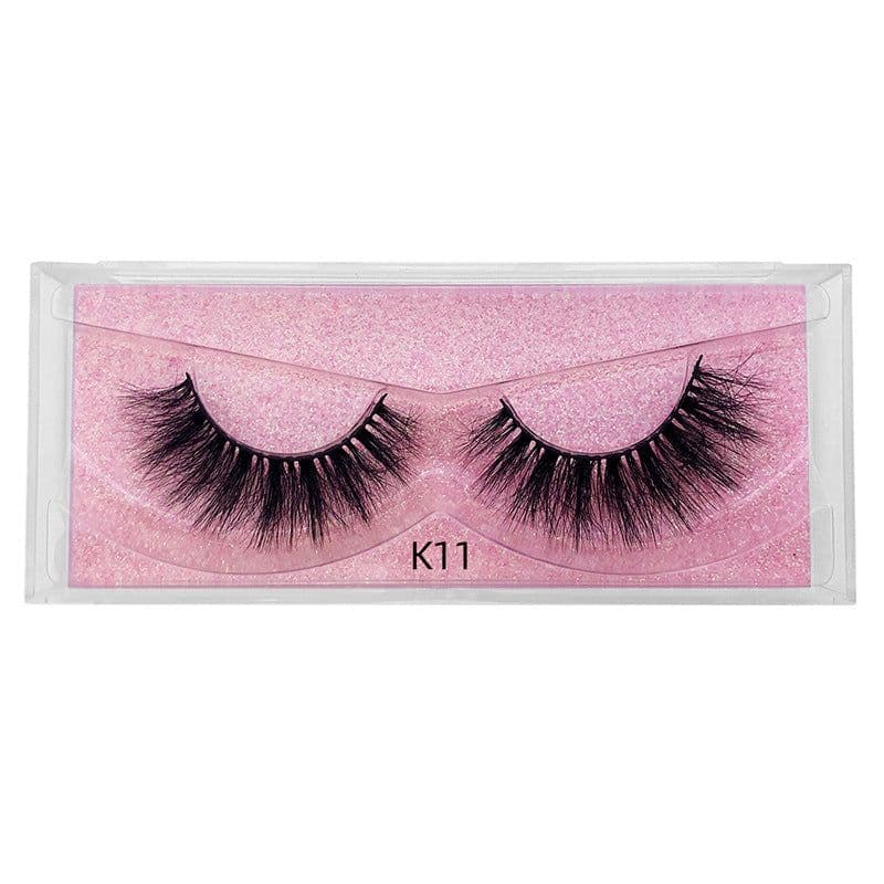 image-New product 5d mink hair fried false eyelashes natural thick style messy curled eyelashes K01-K12 pull-out box