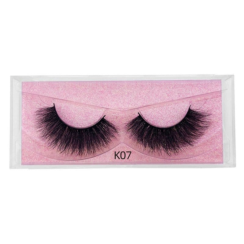 image-New product 5d mink hair fried false eyelashes natural thick style messy curled eyelashes K01-K12 pull-out box