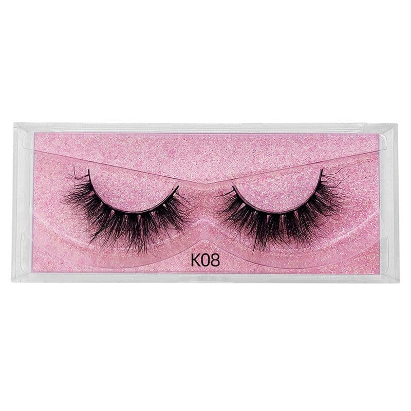 image-New product 5d mink hair fried false eyelashes natural thick style messy curled eyelashes K01-K12 pull-out box