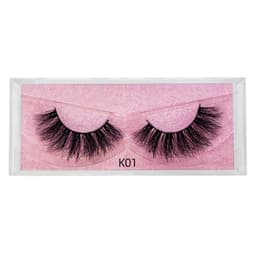 image-New product 5d mink hair fried false eyelashes natural thick style messy curled eyelashes K01-K12 pull-out box