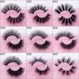 image-New product 5d mink hair fried false eyelashes natural thick style messy curled eyelashes K01-K12 pull-out box