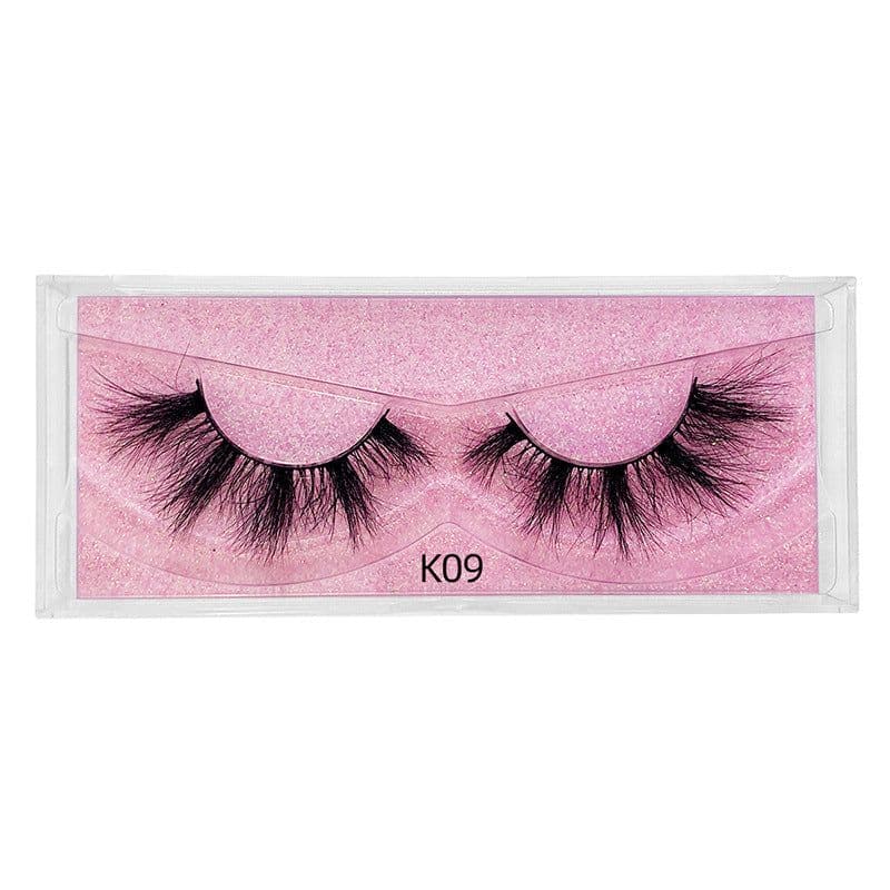 image-New product 5d mink hair fried false eyelashes natural thick style messy curled eyelashes K01-K12 pull-out box