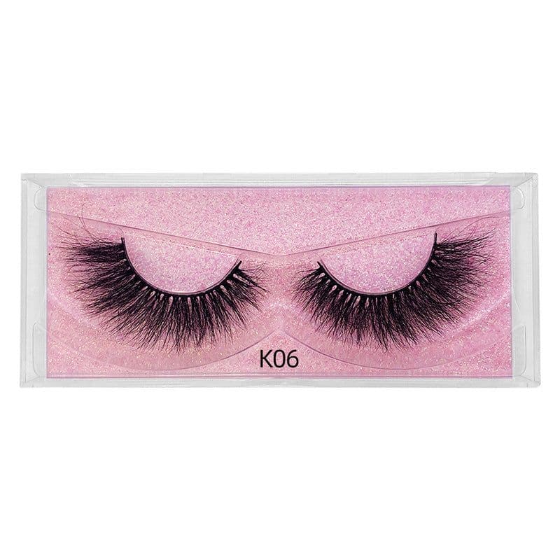 image-New product 5d mink hair fried false eyelashes natural thick style messy curled eyelashes K01-K12 pull-out box