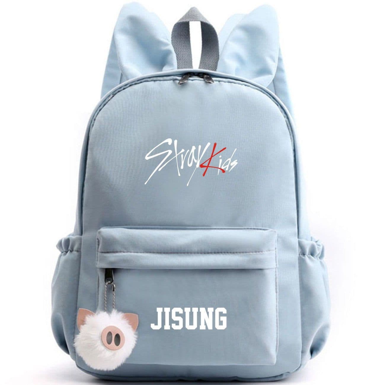 image-Stray Kids combination Fang Can with rabbit ears shoulder bag waterproof Korean backpack student large capacity