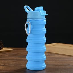 image-Creative Silicone Folding Water Cup Outdoor Sports Portable Water Bottle Cycling Sports Large Capacity Portable Water Bottle Gift