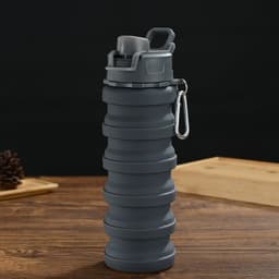 image-Creative Silicone Folding Water Cup Outdoor Sports Portable Water Bottle Cycling Sports Large Capacity Portable Water Bottle Gift