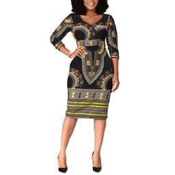image-2020 Spring and Autumn Collection AliExpress Amazon Hot Sale European and American Sexy Fashion Digital Printed Dress